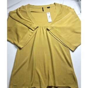 NWT ISDA & CO Top V Neck 3/4 Sleeve Size XS Retail $156